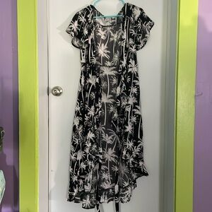 Blue rain wrap dress